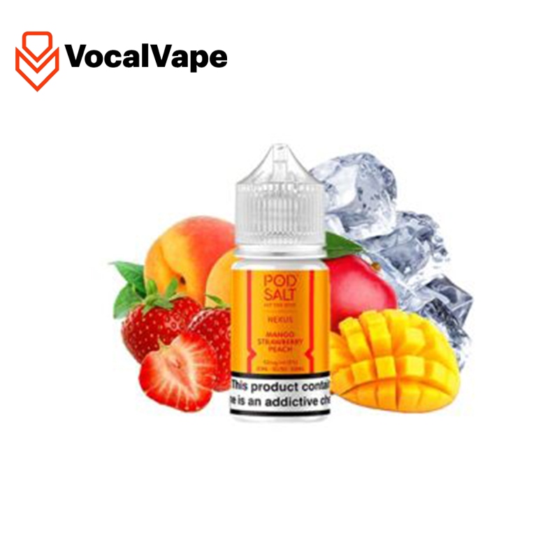 سالت پاد سالت انبه توت فرنگی یخ - POD SALT NEXUS MANGO STRAWBERRY PEACH ICE