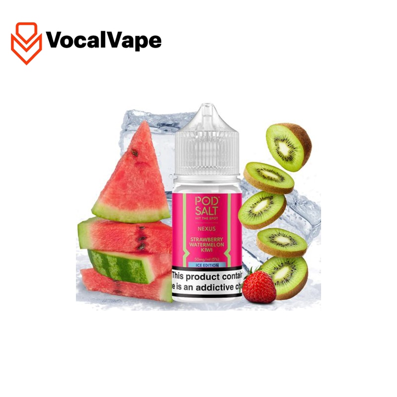 سالت توت فرنگی هندوانه یخ - Pod Salt Nexus Strawberry Watermelon Kiwi Ice